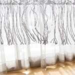 DINHEAROM 1 Piece Househould Sewing Fabric Polyester Silk for DIY Projects and Clothing Accessories Silver Tassel Design - Image 4